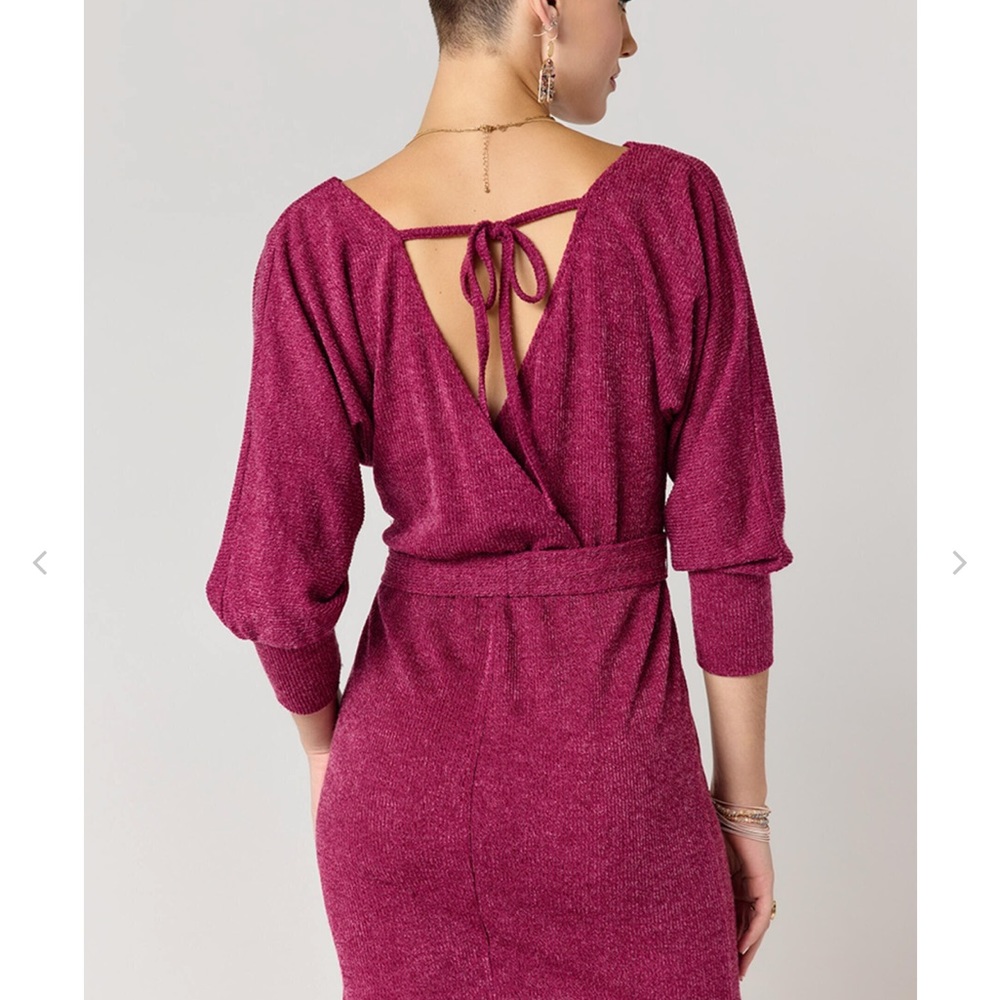 Francesca’s Eloise Tie Back Sweater Mini Dress